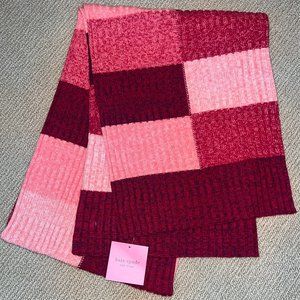 NWT Kate Spade Mouline Patch Scarf (Pink Multi)
